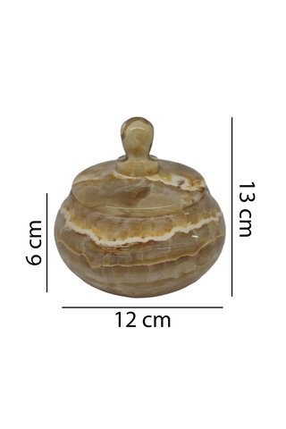 "el Yapımı 5 İnç Oniks Şekerlik - Dekoratif Ve Şık"