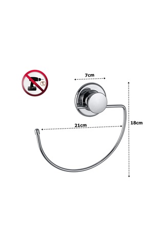 Geseus Ç.Ayna G Krom Havluluk Vidasız Kendinden Yapışkanlı-823 Krom