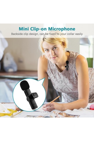 Andoer Onetriggertwo Mini 2.4g Kablosuz Mikrofon Sistemi 2 Verici + 1 Alıcı Klips