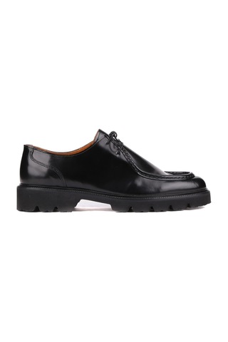 Shoetyle - Siyah Açma Deri Bağcıklı Erkek Günlük Ayakkabı 250-1617-770-siyah Siyah