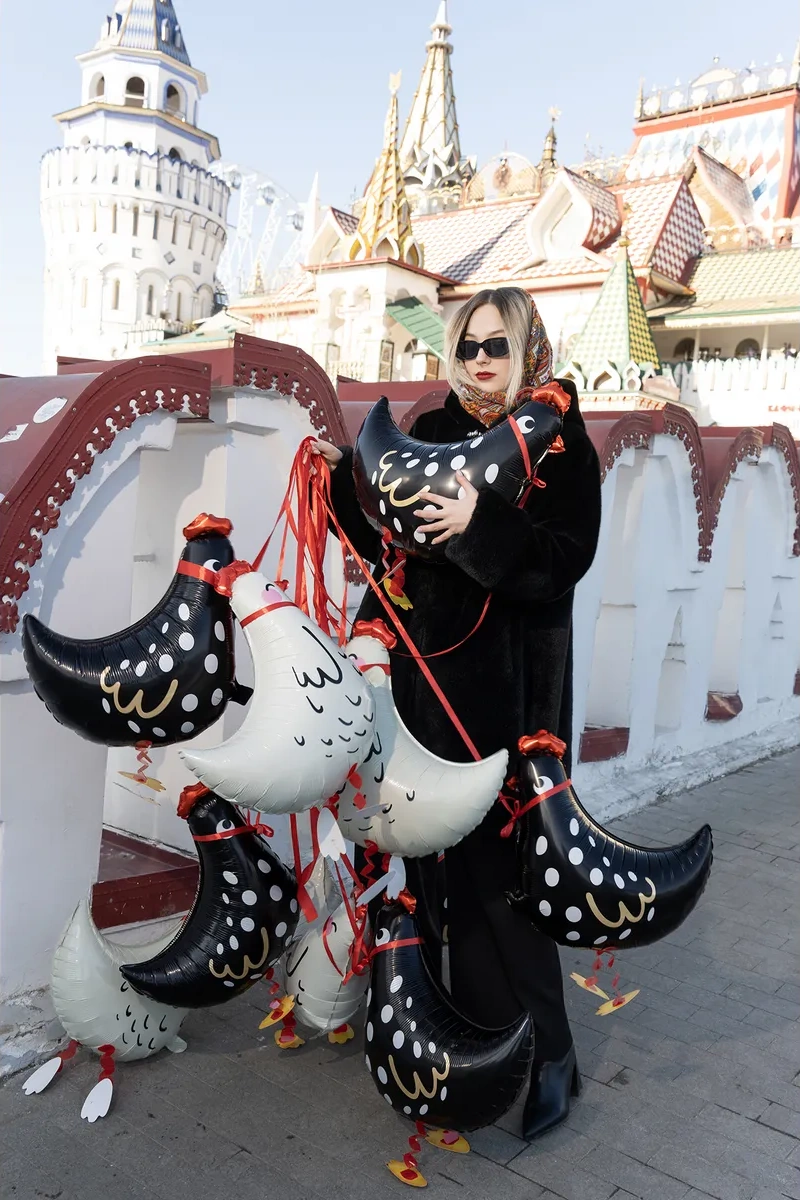 Davajdarit' Sürgünler Tavukları Balon Seti 365403900 Siyah