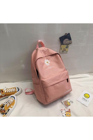 Yeni Sırt Çantası Moda Küçük Okul Çantası Baskılı Papatya Sırt Çantası Günlük Seyahat Sırt Çantası Açık Hava Plaj Çantası Kamp Sırt Çantası Black Siyah