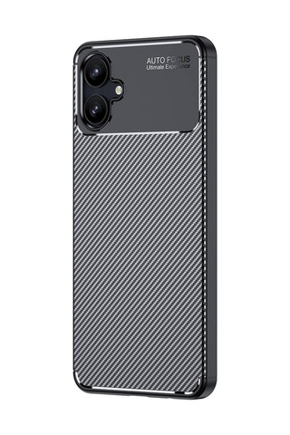 Zore Samsung Galaxy Uyumlu A06 Kılıf Omsy Negro Silikon Kapak - Siyah