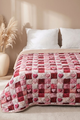 Kare Kalp 5d Çok Amaçlı Çift Kişilik Baskılı Pike & Yatak Örtüsü 200x220 Cm Çok Renkli