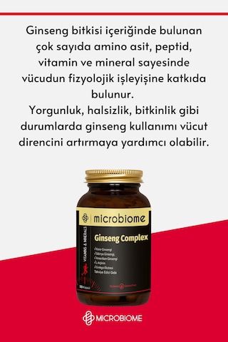 Microbiome Ginseng Complex 30 Kapsül