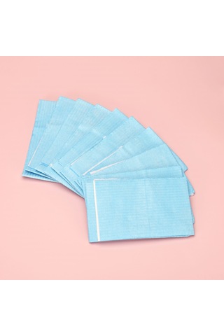 Skycity Tek Kullandım 10 Adet 3 Katlı Su Geçirmez Yemek Peleni - Hafif, Havalandırıcı, Önden Pe Partiküllü, Arka Izgara Desenli, Kolay Kullanım