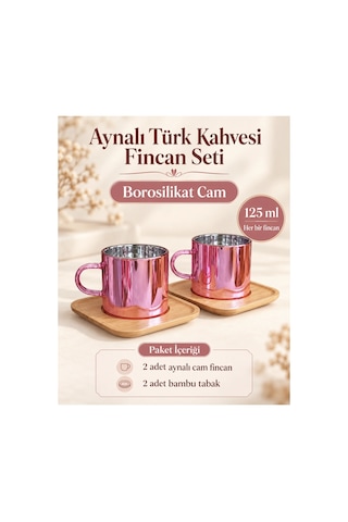 Cambu Borosilikat Cam Aynalı Fincan Seti Diğer
