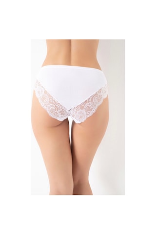 Kocabey G-box 932 Bayan Dantel Detaylı Cotton Bikini Külot Beyaz