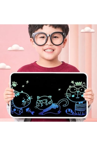 Tableti Xl Büyük Boy 21 Inç Lcd Çift Taraflı Yetişkinler Ve 3 Çocuklar Için Yazı Tahtası Çizim Yazma Karalama Genel