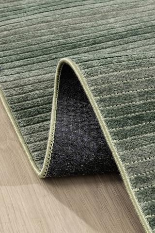 Koza Halı Stripe Yeşil Kilim Kaymaz Taban Salon Oturma Odası Antre Halısı 3 Yeşil