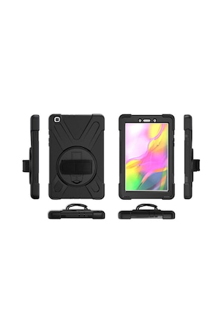 Galaxy Uyumlu Tab A 8.0 (2019) T290 Zore Defender Standlı Koruyucu Kılıf