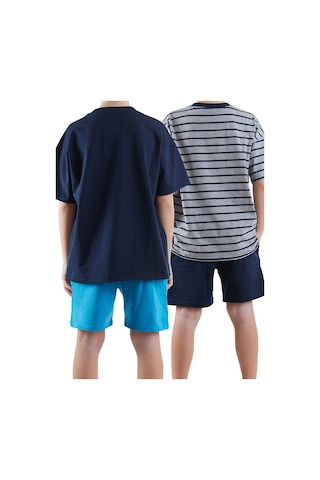 Denokids Erkek Çocuk Basic 2'li Şort Takım Renkli Çok Renkli