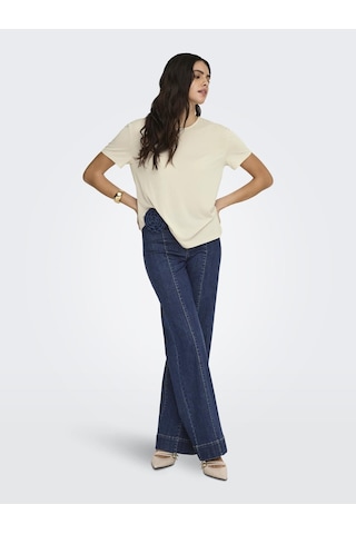 Only Onlmadison Hw Wide Rose Belt Kadın Jean Pantolon 15361153 İndigo