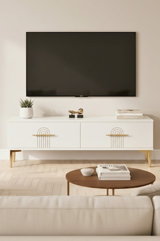 Tsa1215b - İdatv120 Tv Stand, Tv Sehpası Beyaz 120cm