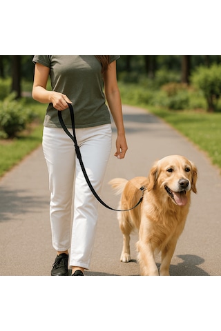 Beylini Dayanıklı Köpek Gezdirme Kayışı Metal Tokalı Siyah 150cm