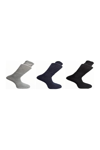 Design HAVLU TENİS ÇORABI 3 ADET - Karışık Çok Renkli