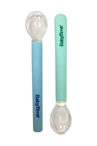 Babytime Silikon Mama Kaşığı 2'li Babytime Bt113 Mavı