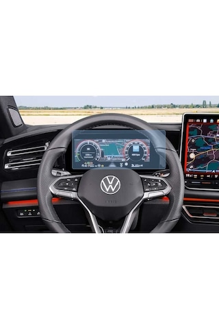 Volkswagen Tiguan Uyumlu 10.25 İnç Dijital Gösterge Ve 12.9 İnç Multimedya Ekran Koruyucu 9H Nano Ekran Koruyucu