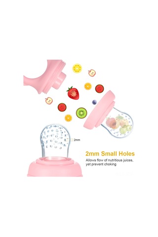 Bebek Gıdası Besleyici Meyve Besleyici Diş Çıkarma Rahatlatıcıları, Bebekler İçin S/m/l 3 Boyutlu Silikon Emzikler, 2'li Paket