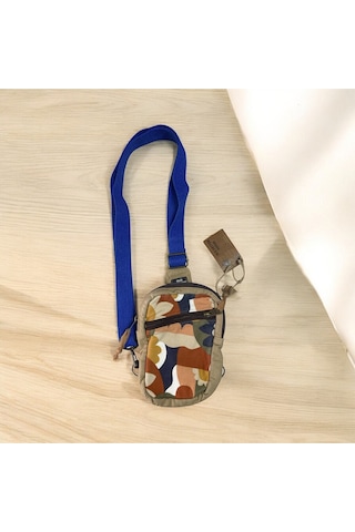 Old Cotton Cargo Vintage Unisex Renkli Günlük Salaş Toparlayıcı Çapraz Göğüs Omuz Postacı Çantası 13cmx21cm Bej