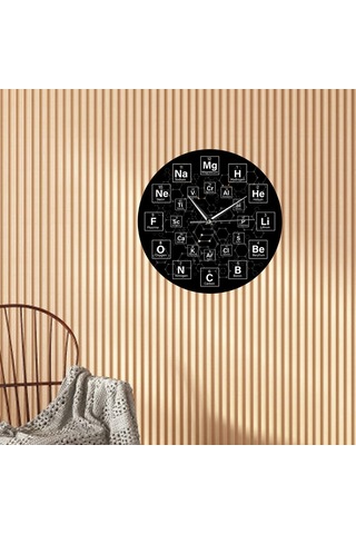 Homyl Oturma Odası, Okul, Ofis Için Sessiz Periyodik Tablo Siyah