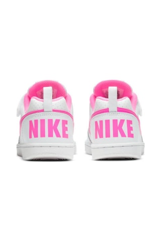 Nike Court Borough Low 2 Leather Gerçek Deri Bantlı Lastik İpli Beyaz Spor Ayakkabı Beyaz
