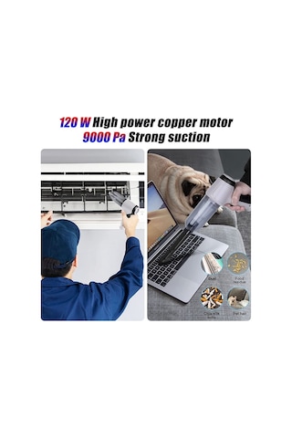 Xurunkeji 3'ü 1 Arada Bilgisayar Vakumlu Hava Üfleyici Elde Taşınabilir Hava Toz Alma Cihazı Şarj Edilebilir Araba Vakum Temizleyici Siklonik Emiş