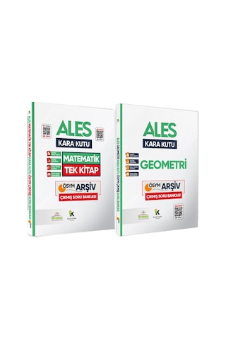 Ales Matematik Tek Kitap Ve Geometrinin Kara Kutusu Konu Ö.d.Çözümlü Çıkmış Soru Bankası Seti
