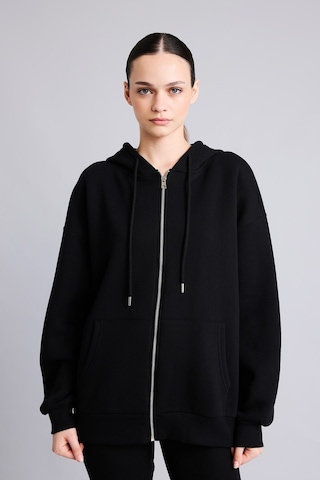 Defacto Oversıze Kapüşonlu Kalın Sweatshirt Kumaşı Hırka I2413ax26aubk81 Siyah-bk81