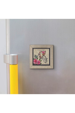 Hollanda Bisklet Görseli Baskılı Mdf Magnet 7x7 149