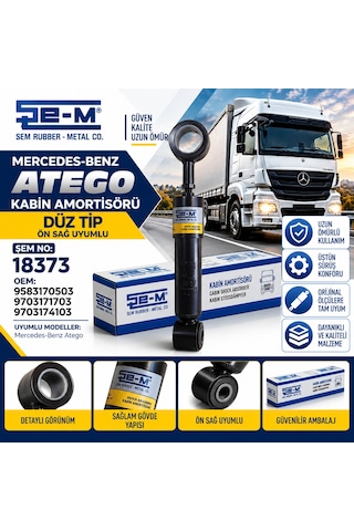 Mercedes Atego Ön Sağ Düz Kabin Amortisörü Şem 18373 9583170503 9703171703 9703174103