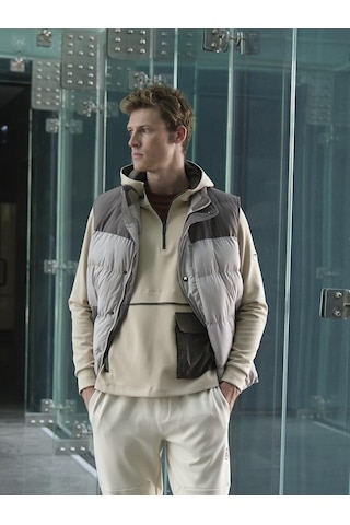 Erkek Slim Fit Bej Rüzgar Ve Su Itici Termo Iç Astarlı Nefes Alabilen Yelek Ncs Jeans 4514-Bej