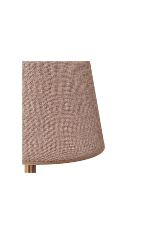 Safir Light Ahşap Detaylı Metal Abajur - Eskitme - 43x25x25 Cm Eskitme