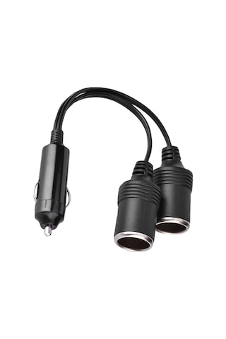 Moveevo 12v-24v Araç Şarj Adaptörü Erkekten İkiye Kadın Çıkışlı 10a, Otomobil-tır-motosiklet İçin 24cm Uzunluk, Pe Paketli