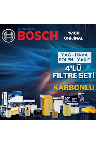 Audi A3 1.6 Tdi Bosch Filtre Bakım Seti 2009-2013 Cay 4Lü Karbon 553049469
