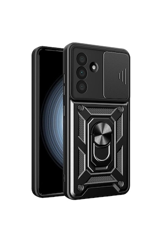 Galaxy Uyumlu A27 5g Pars Lens Yüzüklü Silikon - Siyah Evimdeyokyok