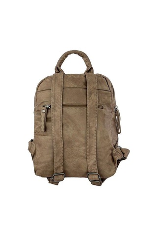 Bolsas Yıkama Deri Kadın Sırt Çanta Vizon 1042 Vizon