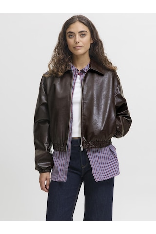 Kadin Suni Deri Parlak Ceket - Jody - 12286416 Seal Brown