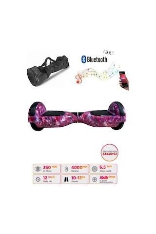 Citymate Hoverboard 6.5 inch Elektrikli Kaykay Scooter Full Ledli Bluetooth Hoparlörlü Çanta Hediye D01
