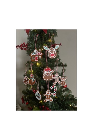 10 Lu Yılbaşı Ağacı Süs Seti Noel Temalı Dekoratif Çam Ağacı Süsleri Diğer