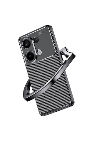Vendas Xiaomi Redmi Note 13 Pro 4g Kılıf Zore Negro Silikon Kapak + Hayalet Ekran Koruyucu Siyah
