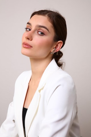 Kadın Gümüş 2'li Burgu & Basic Cuff Gümüş