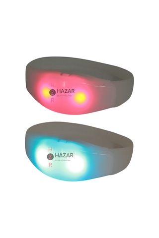 Led Işıklı Pilli Bileklik Müziğe Ve Sese Duyarlı Rgb Parti Bilekliği