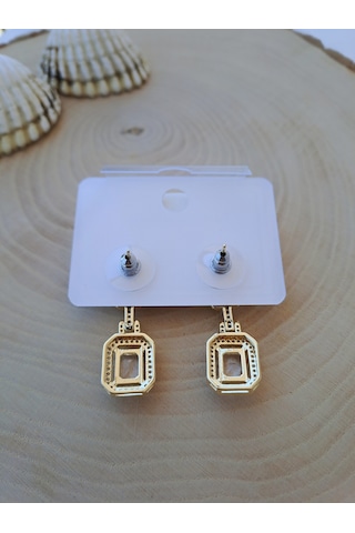 Dali Shop Baget Taş Küpe Gold