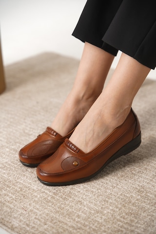 D042 Günlük Ortopedik Kadın Ayakkabı Taba