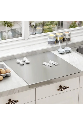 Liangmei L Şeklinde Katlanır Kesme Tahtası Paslanmaz Çelik Çift -