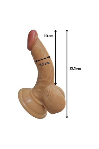 River World 15,5 Cm Lik Melez Testisli Gerçekçi Dildo