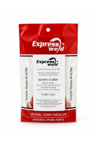 Askaynak Expressweld Plasma 60 Ultra 30-40a Geri Ateşlemeli Kesme Nozulu 5'li Paket