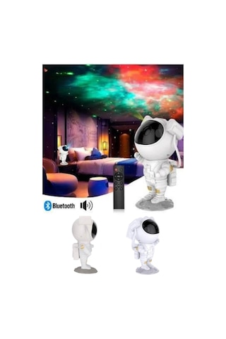 Projeksiyon Astronot Lamba Speaker Sevimli Astronot Bluetooth Hoparlör