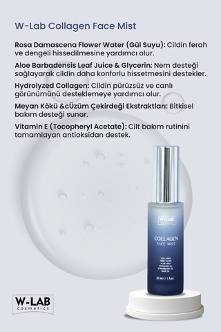 W-Lab Cosmetics Collagen Face Mist 30 Ml
